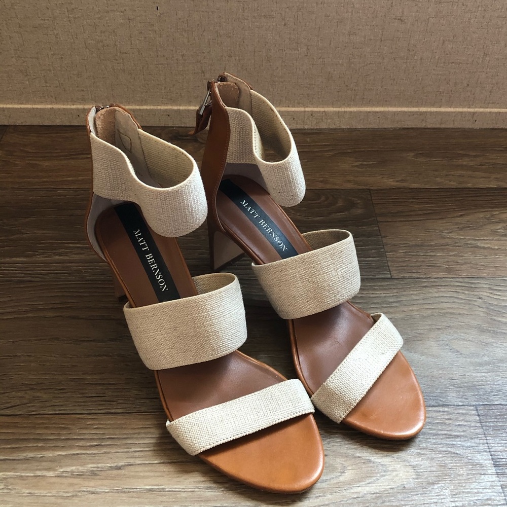 Matt Bernson Tan and Cream Sandals